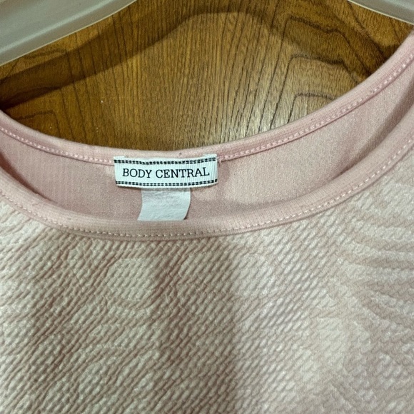 Blush Pink Body Central Sleeveless Dress with Peplum - Picture 6 of 6